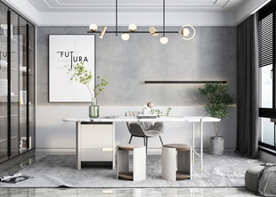 中式多功能书房北欧现代简约古风