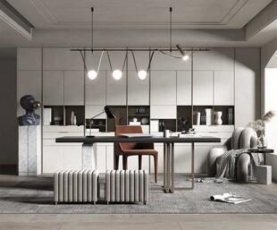 中式多功能书房北欧现代简约古风