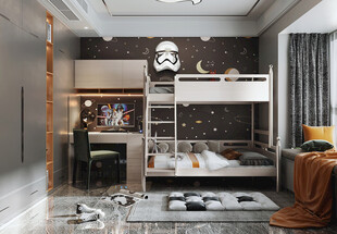 儿童女孩房次卧室北欧现代简约风