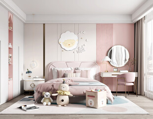 儿童女孩房次卧室北欧现代简约风