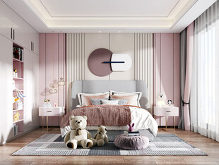 儿童女孩房次卧室北欧现代简约风