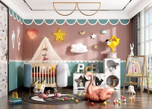 儿童女孩房次卧室北欧现代简约风