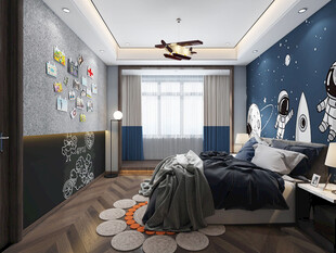 儿童女孩房次卧室北欧现代简约风
