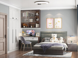 儿童女孩房次卧室北欧现代简约风