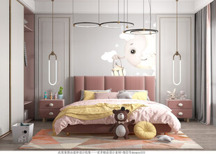 儿童女孩房次卧室北欧现代简约风