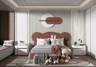 儿童女孩房次卧室北欧现代简约风