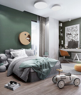 儿童女孩房次卧室北欧现代简约风