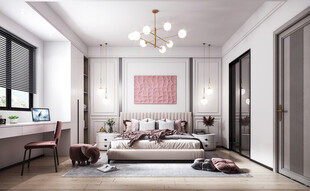 儿童女孩房次卧室北欧现代简约风