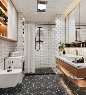 卫生间淋浴室厕所洗手间干湿分离