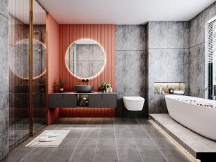 卫生间厕所洗手台盆卫浴家居装修