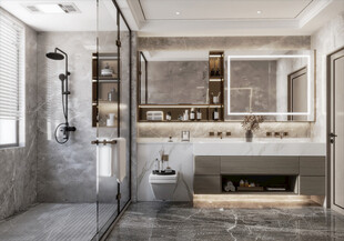 卫生间厕所洗手台盆卫浴家居装修