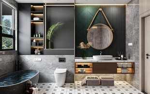 卫生间厕所洗手台盆卫浴家居装修