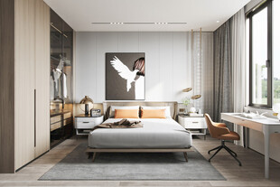 家居客厅卧装修柜子现代简约设计