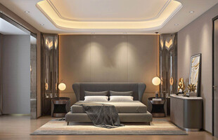 家居客厅卧装修高定现代简约设计