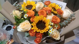 向日葵玫瑰花鲜花花日