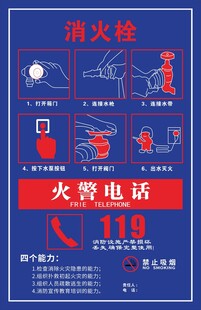 蓝色消火栓