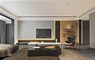 家居客厅卧装修卧室现代简约设计