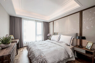 客厅卧室装修极简现代简约中古风