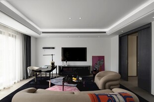 客厅卧室装修极简现代简约中古风