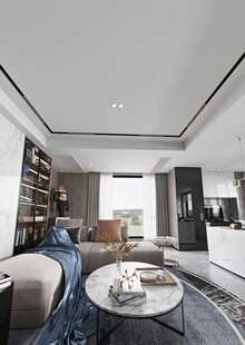吊顶天花无主灯客厅卧室现代简约