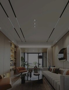 吊顶天花无主灯客厅卧室现代简约