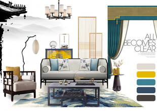 装修乳胶漆北欧家具墙面软装搭配