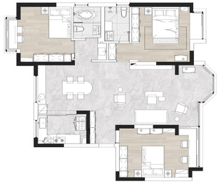 大排查平面布局图CAD空间设计