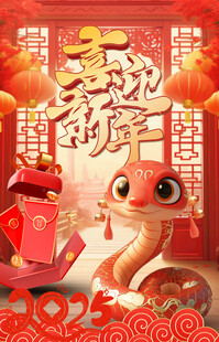 新年 2025 蛇年