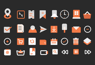 在线购物扁平风图标