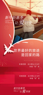 春运返乡过年宣传海报
