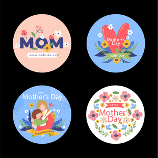 母亲节标贴
