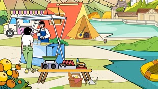 团建帐篷节海报背景