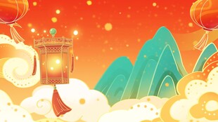 国潮新年海报背景