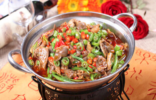 干锅鸭杂