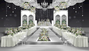 结婚背景效果图