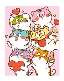 虎萌萌卡通可爱画册