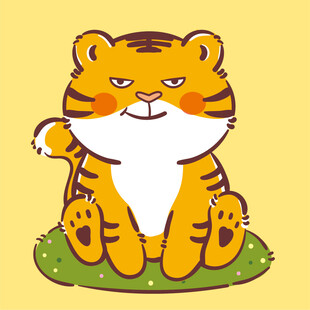 虎萌萌宝宝卡通可爱