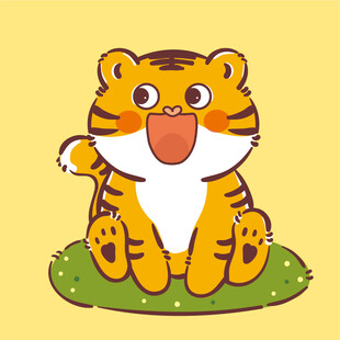 虎萌萌立体卡通可爱