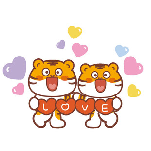 虎萌萌卡通情侣系列
