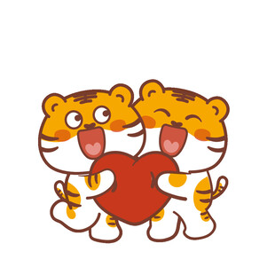 虎萌萌卡通情侣系列