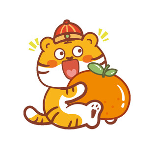 虎萌萌卡通表情新年