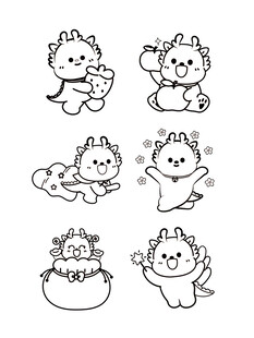 小飞龙卡通简笔画