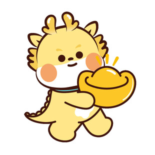 小飞龙元宝卡通