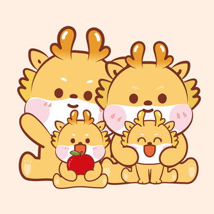 小飞龙宝宝卡通插画