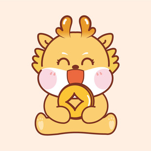 小飞龙宝宝卡通插画