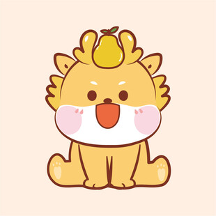 小飞龙顶水果卡通