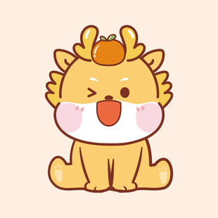 小飞龙顶水果卡通