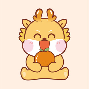 小飞龙顶水果卡通