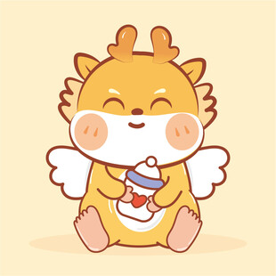 小飞龙宝宝摆件奶瓶