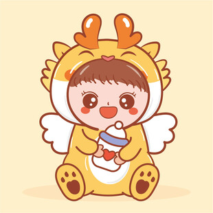 小飞龙宝宝摆件奶瓶